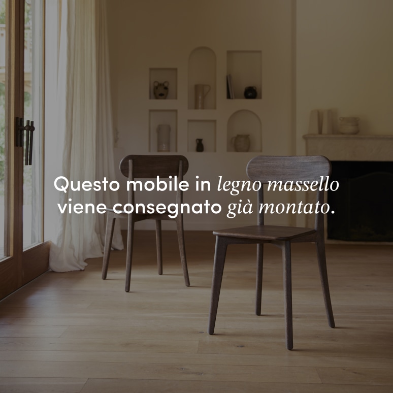 Abel - Sedia in mogano massiccio marrone