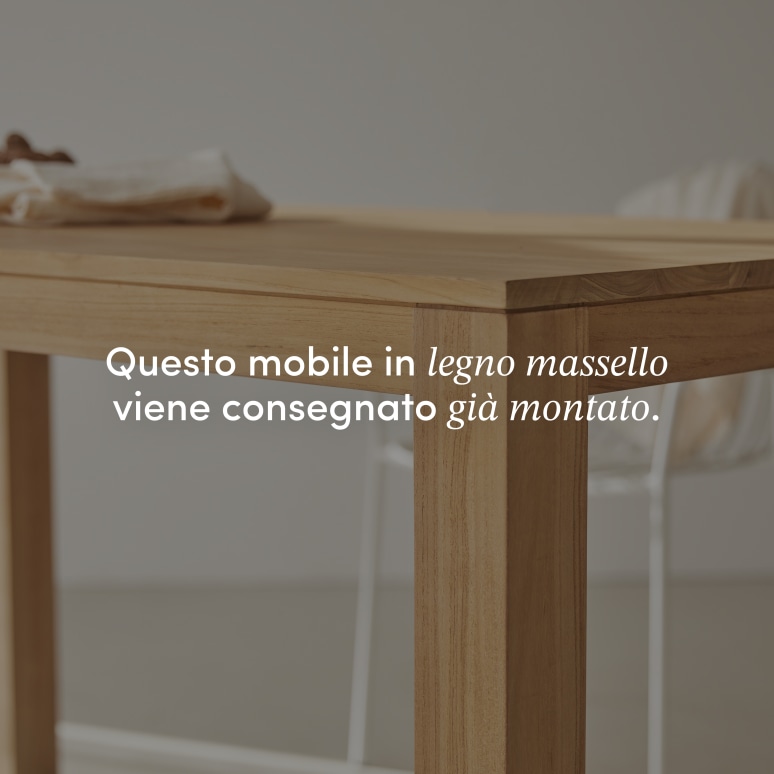 Eden - Tavolo rettangolare in teak massello per 4-6 persone