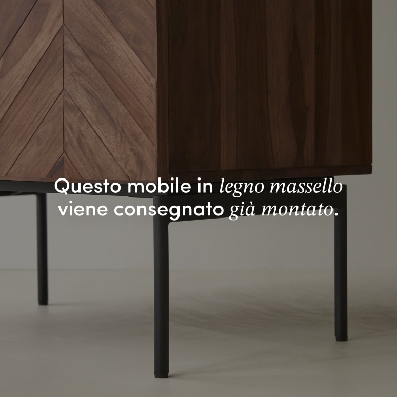 Ismaël - Mobile per il bagno in legno di palissandro massello da 80 cm