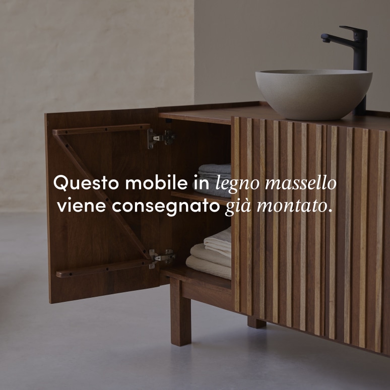 Milo - Mobile per il bagno in legno di mango 164 cm