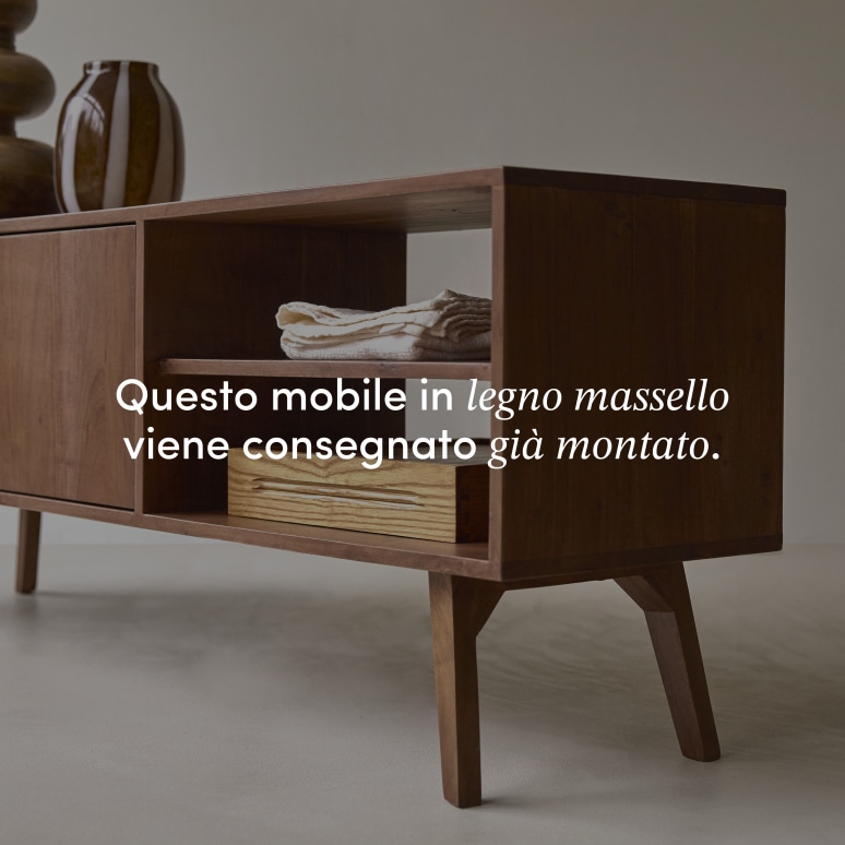 Niels - Mobile TV in legno di acacia da 150 cm
