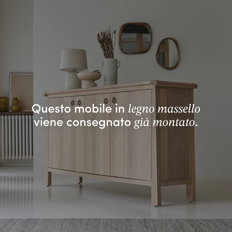Volute - Credenza in legno di quercia massello 180 cm