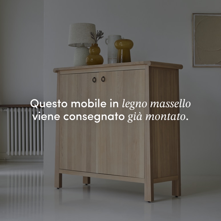 Volute - Credenza in legno di quercia massello 125 cm