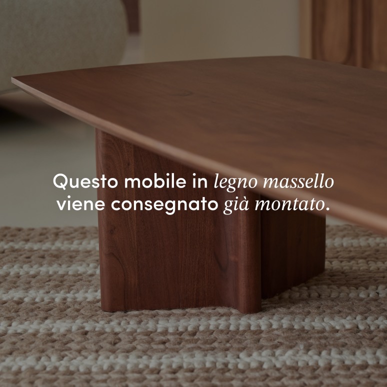 Suzanne - Tavolino in legno di acacia massello