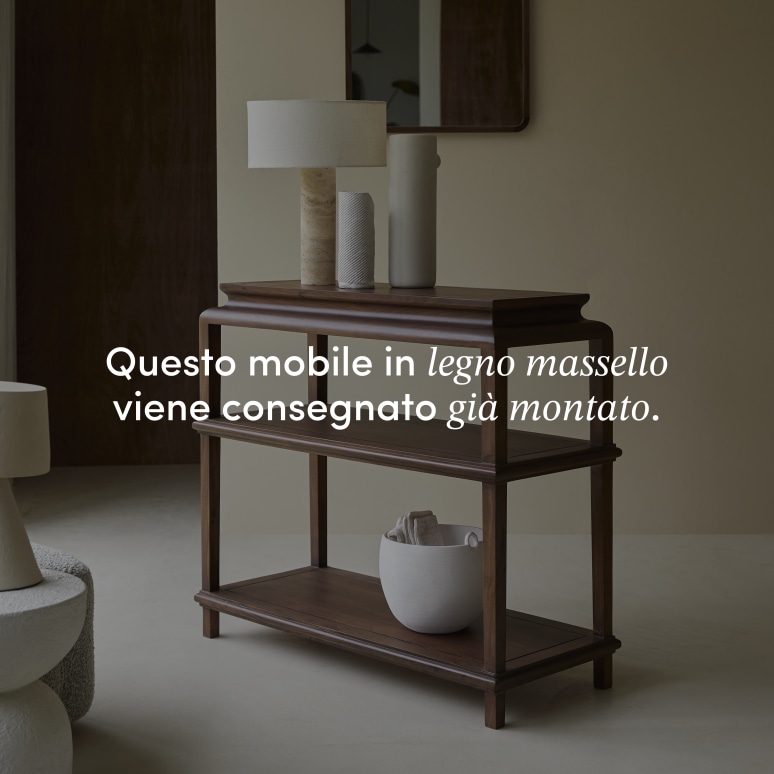 Achille - Consolle da ingresso in acacia massello da 100 cm