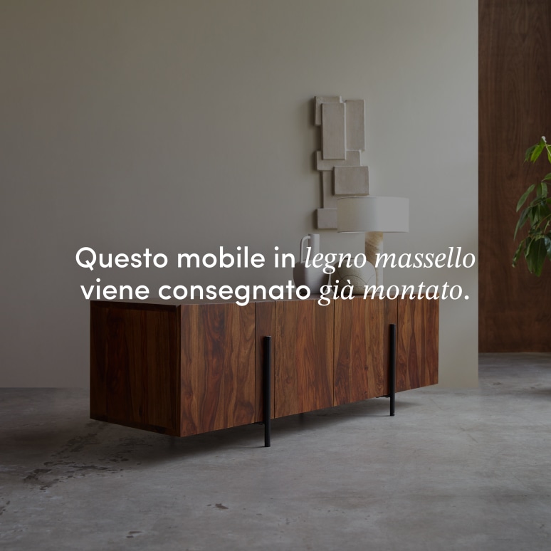 Honorine - Credenza bassa in legno di palissandro massello 165 cm