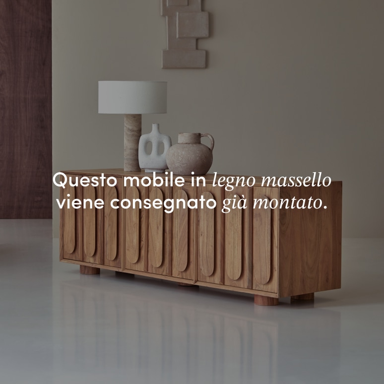 Olga - Mobile TV in legno massello di acacia 145 cm