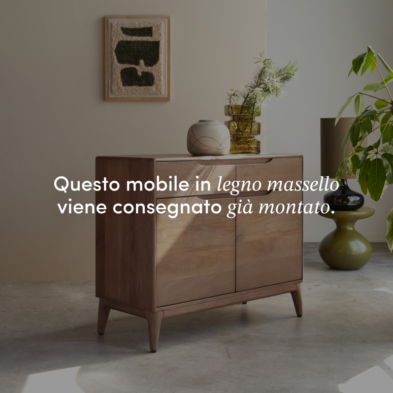 Gabrielle - Madia d’ingresso in legno di mango massello 100 cm
