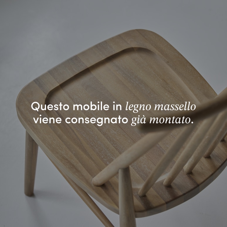 Léa - Sedia in legno di acacia massello