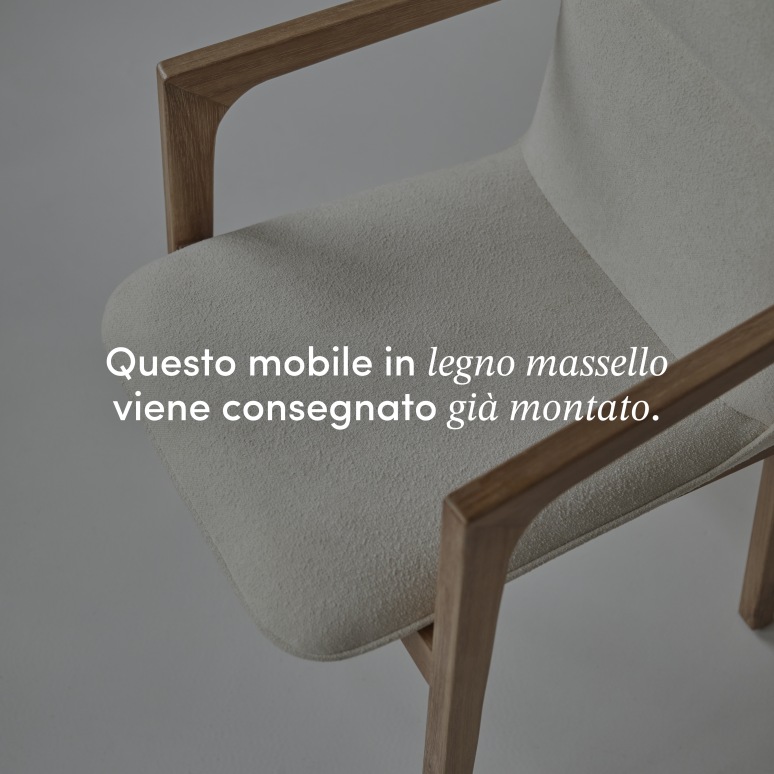 Viktor - Poltrona in legno massello di acacia e tessuto