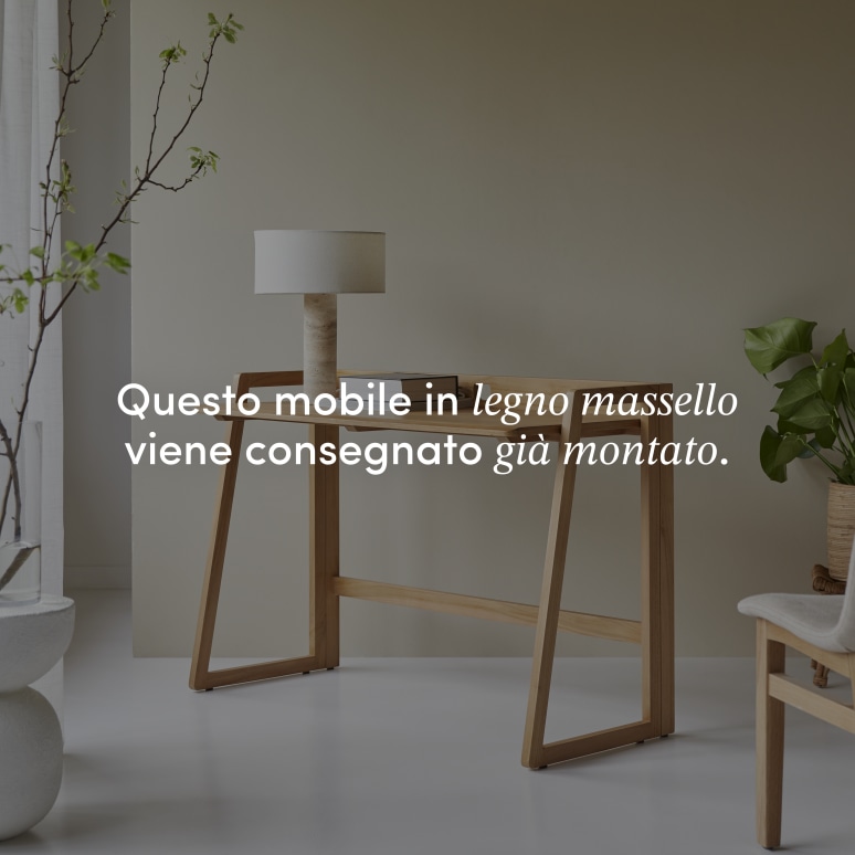 Philip - Scrivania pieghevole in teak massello chiaro