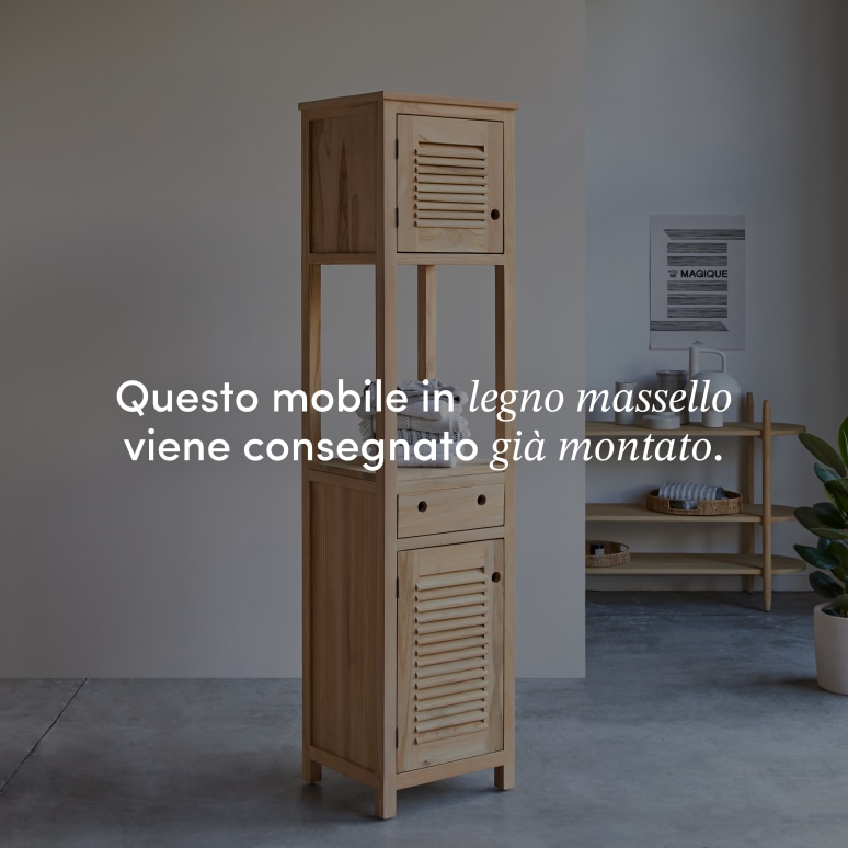 Coline - Mobile a colonna in teak massello