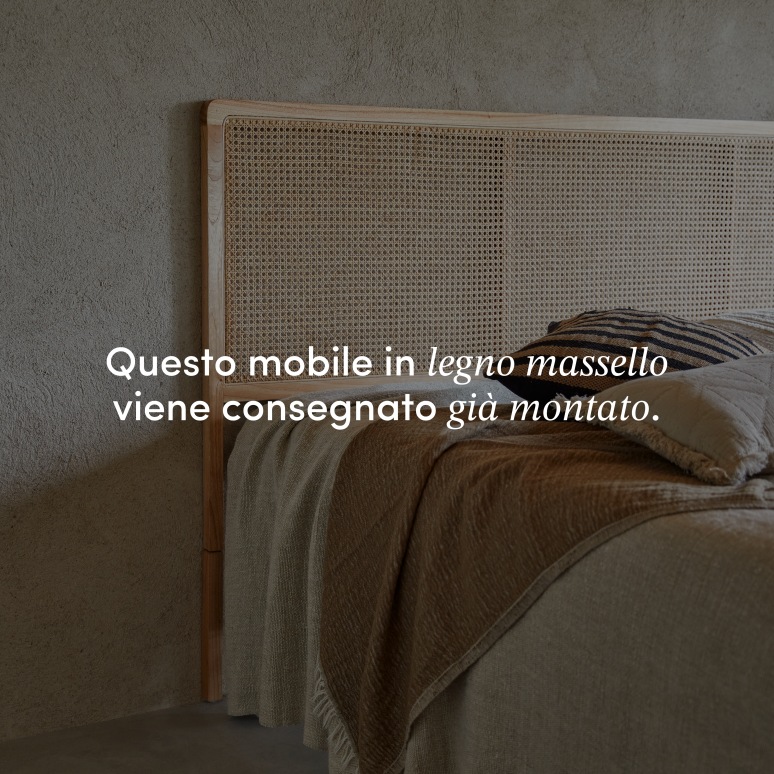 Adèle - Testiera in rattan 200 cm