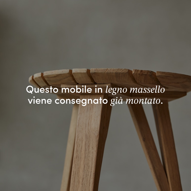 Katrine - Comodino in teak massello riciclato