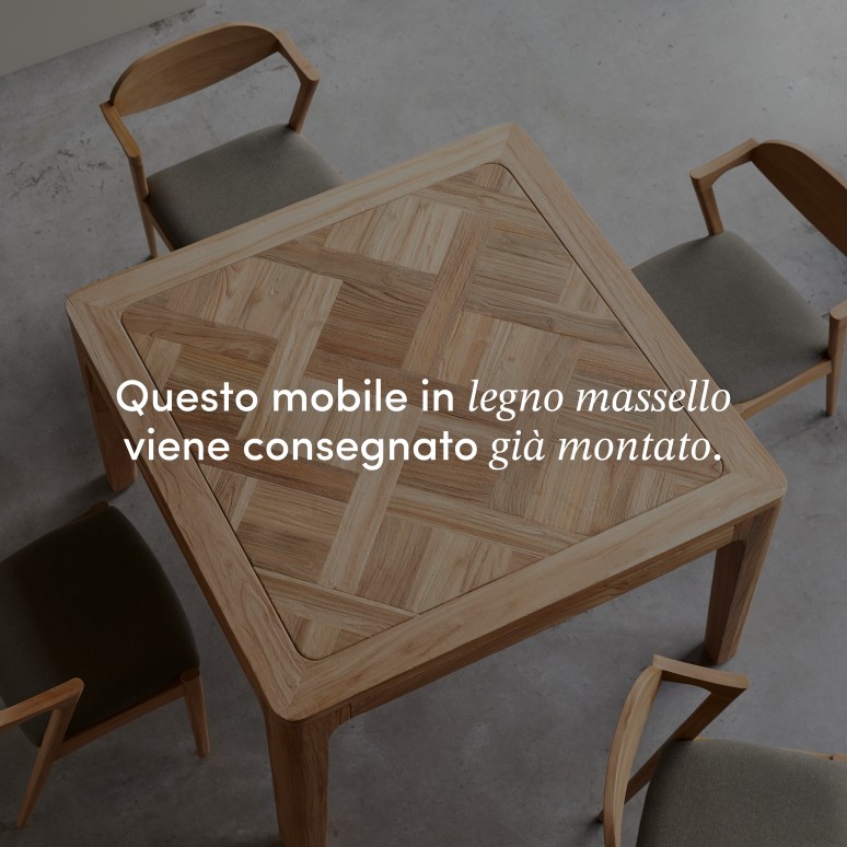 Ruth - Tavolo in teak massello riciclato, 4-6 persone