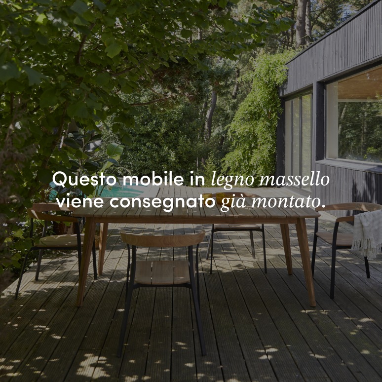 Katrine - Tavolo da giardino in teak massello riciclato, 6-8 persone