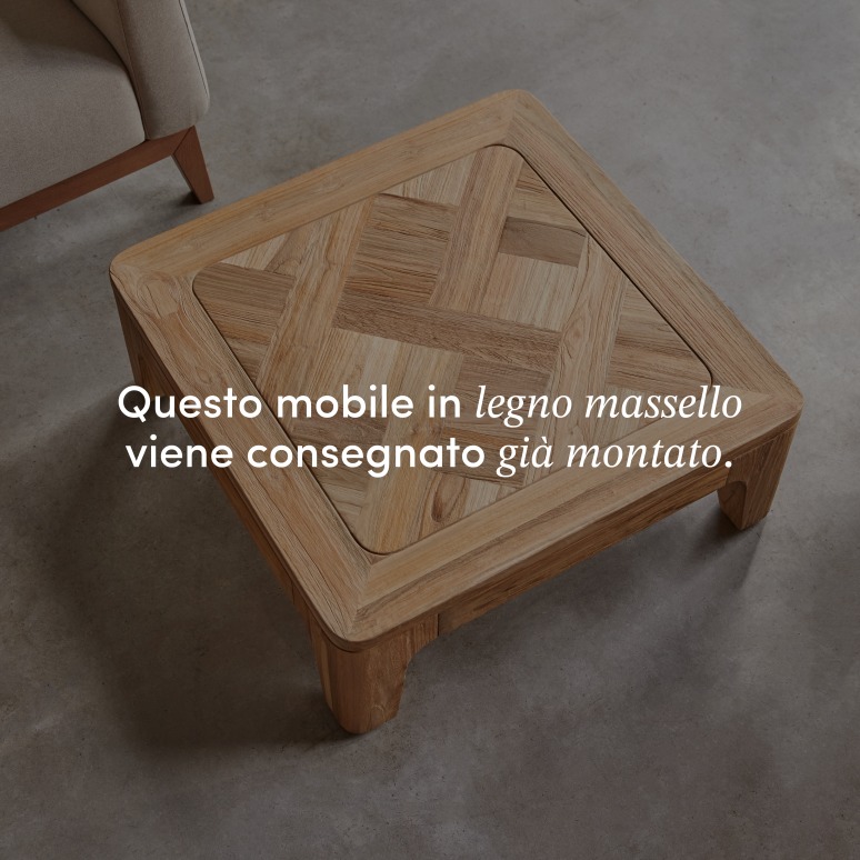 Ruth - Tavolino in teak massello riciclato 