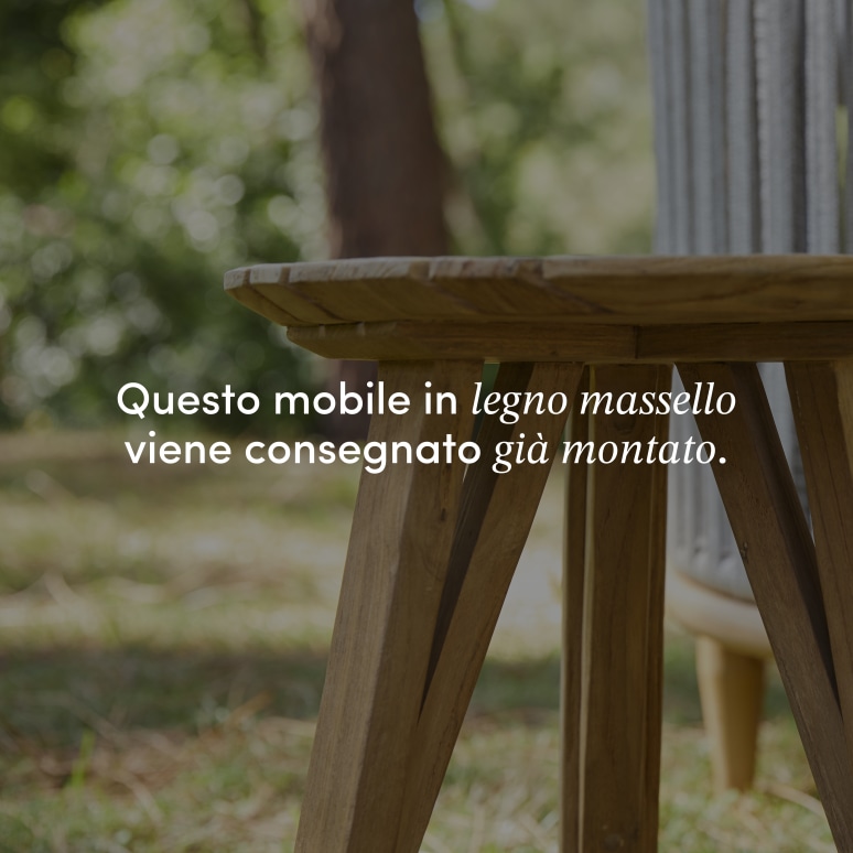 Katrine - Tavolino da giardino in legno massello di teak riciclato