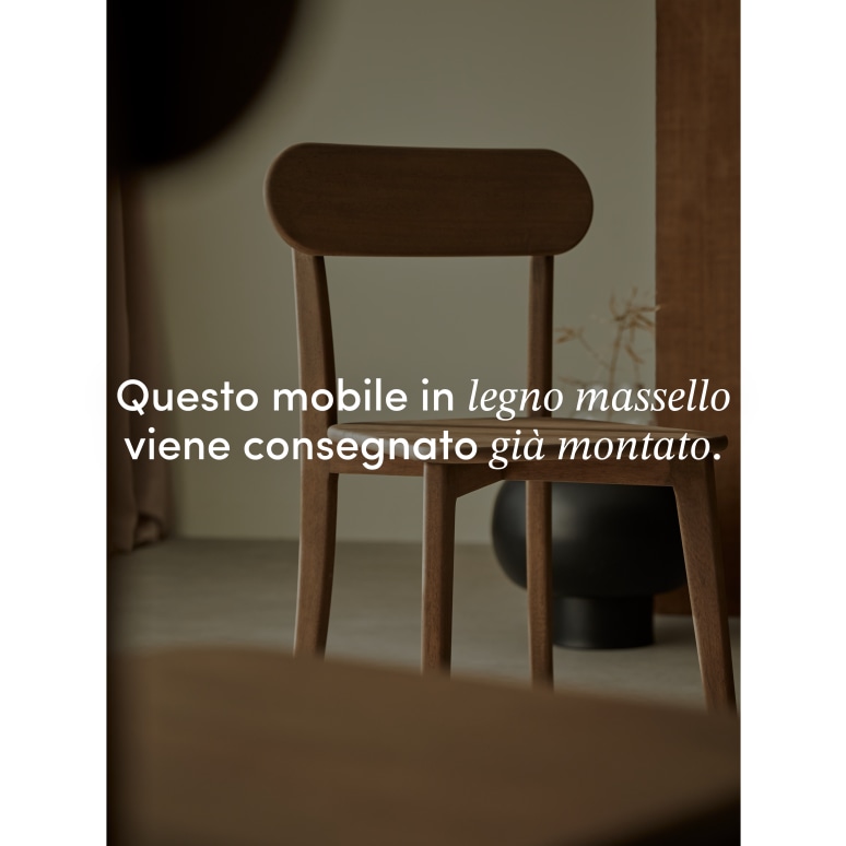 Abel - Sedia in mogano massiccio marrone