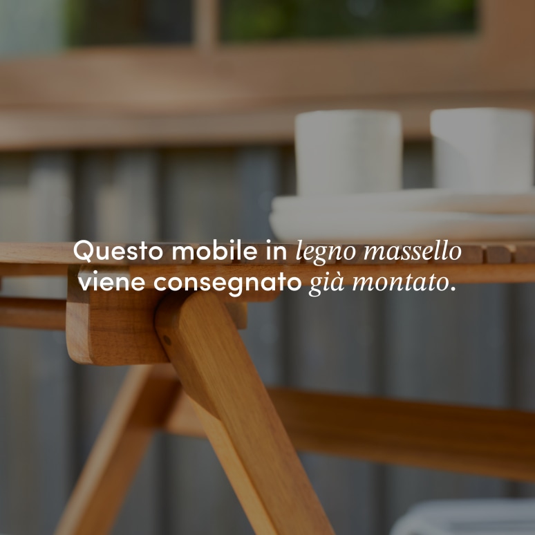 Bistro - Set da giardino in acacia massello e metallo, 2 sedie