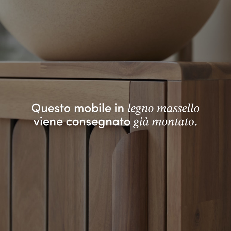 Lila - Mobile per il bagno in legno di acacia massello 50 cm