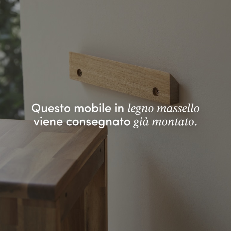 Lila - Mobile a colonna in legno di acacia massello