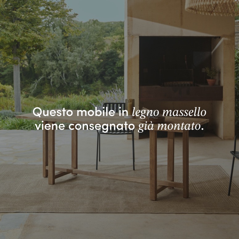 Antonia - Tavolo da giardino in teak massello riciclato 6-8 persone