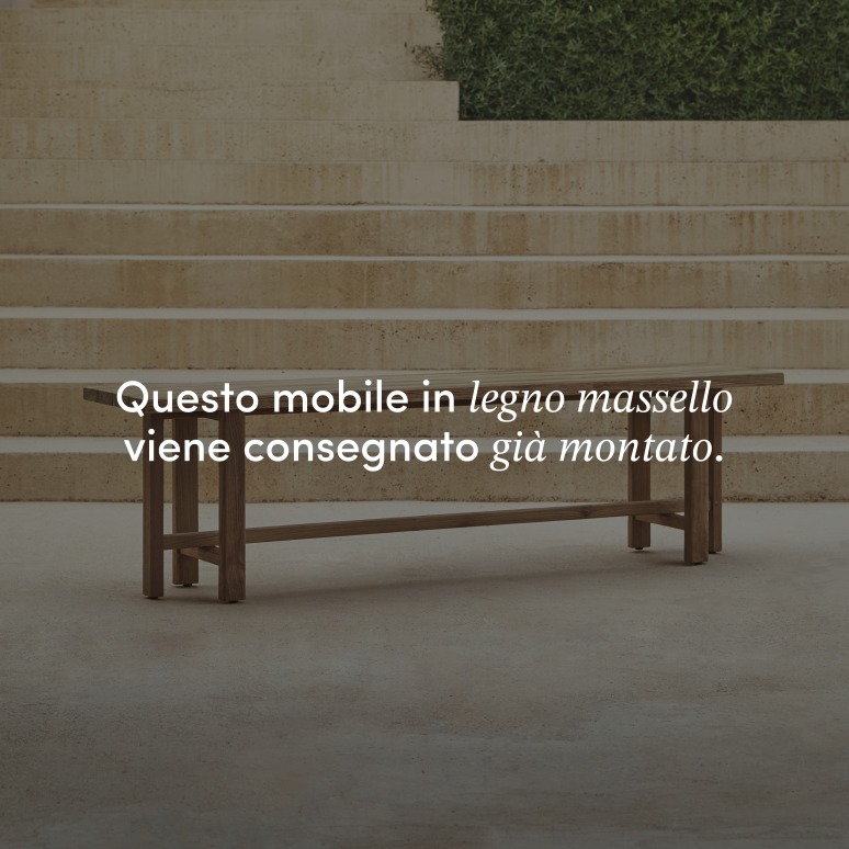 Antonia - Panca da giardino in teak massello riciclato