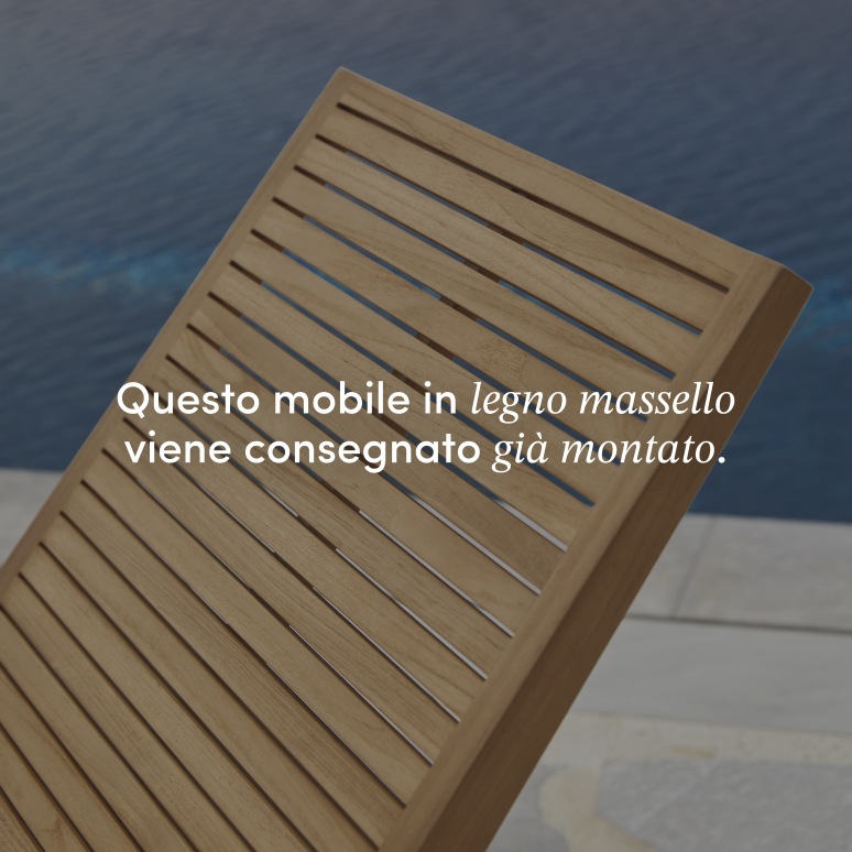 Teo -  Chaise longue da giardino in teak massello