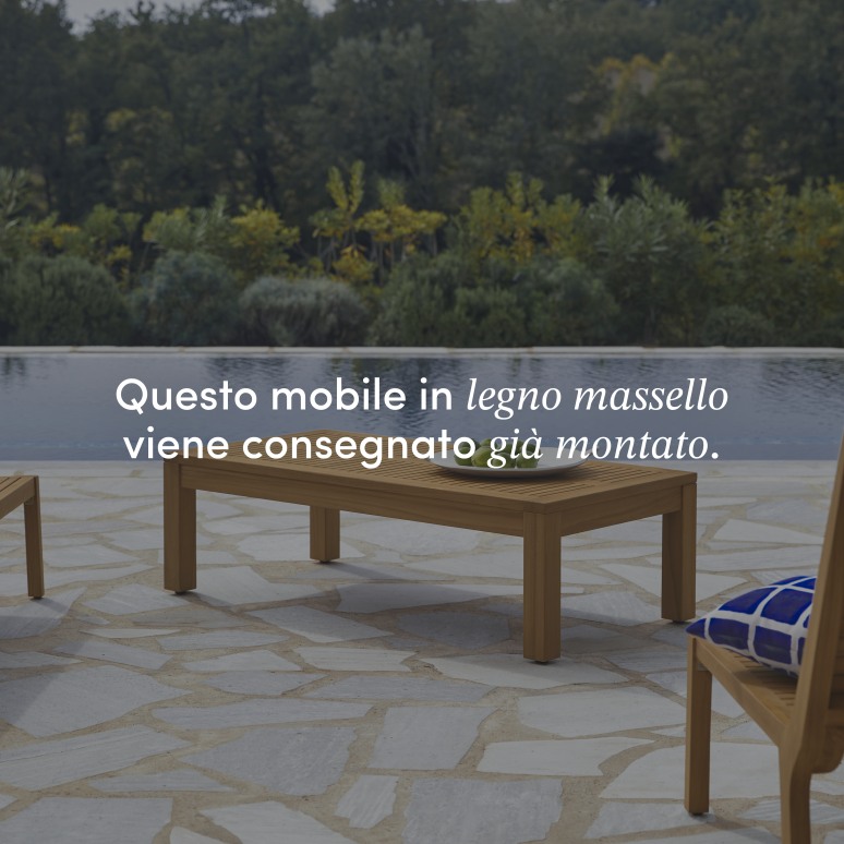 Teo - Tavolino da giardino in teak massello