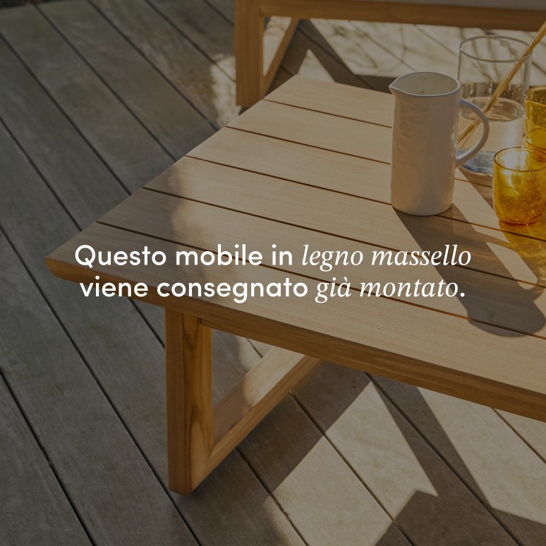 Noah - Tavolino da giardino in teak massello