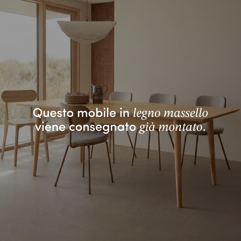 Cloé - Tavolo allungabile in legno di mango massello per 6-8 persone