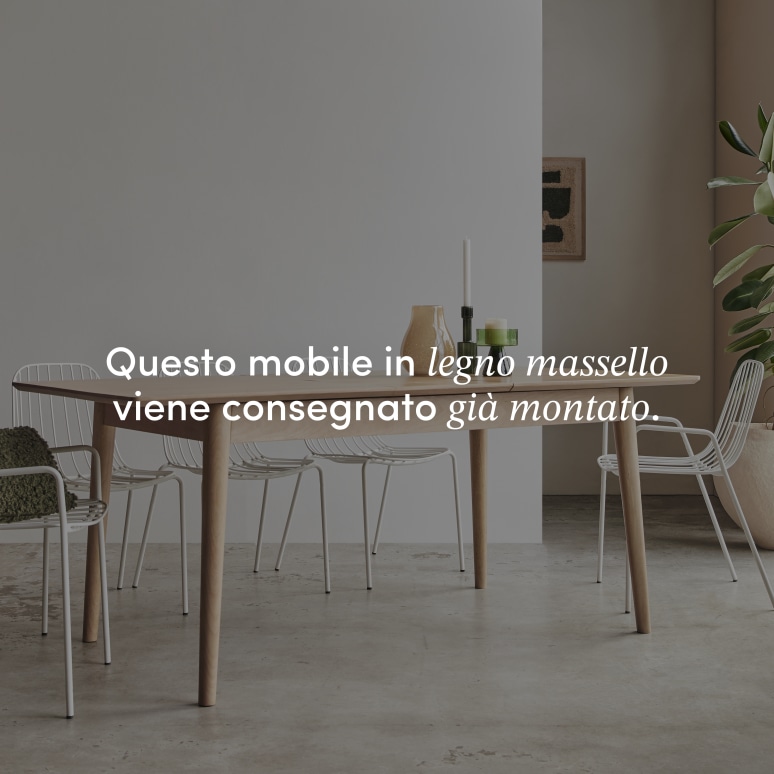 Cloé - Tavolo allungabile in legno di mango massello per 4-6 persone