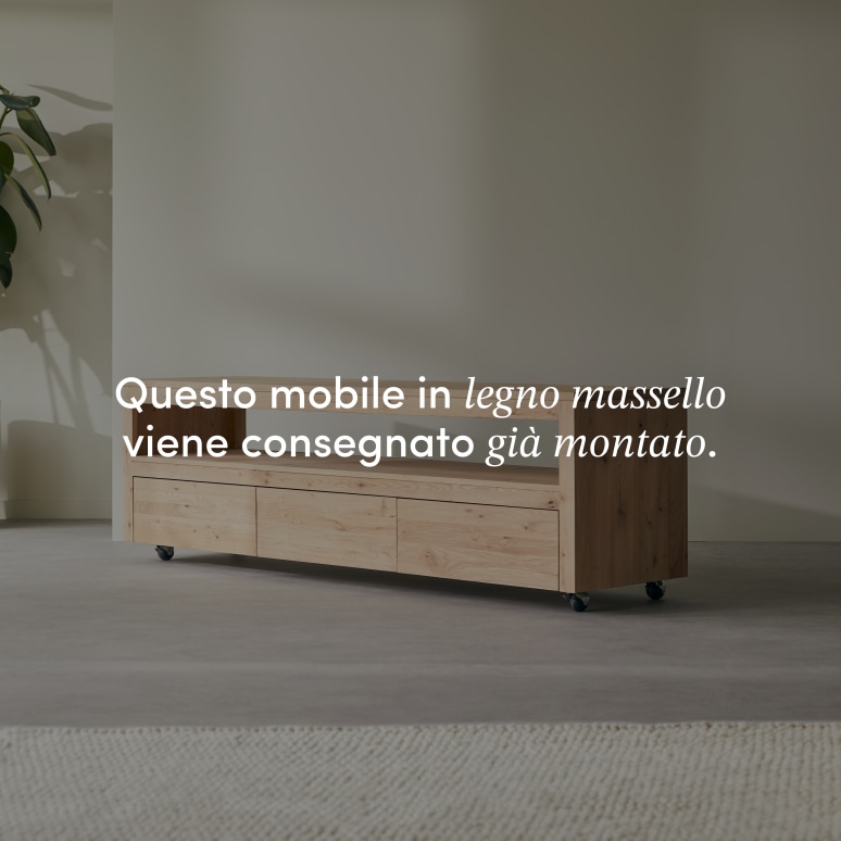 Anoa - Mobile TV in legno di quercia massello 180 cm