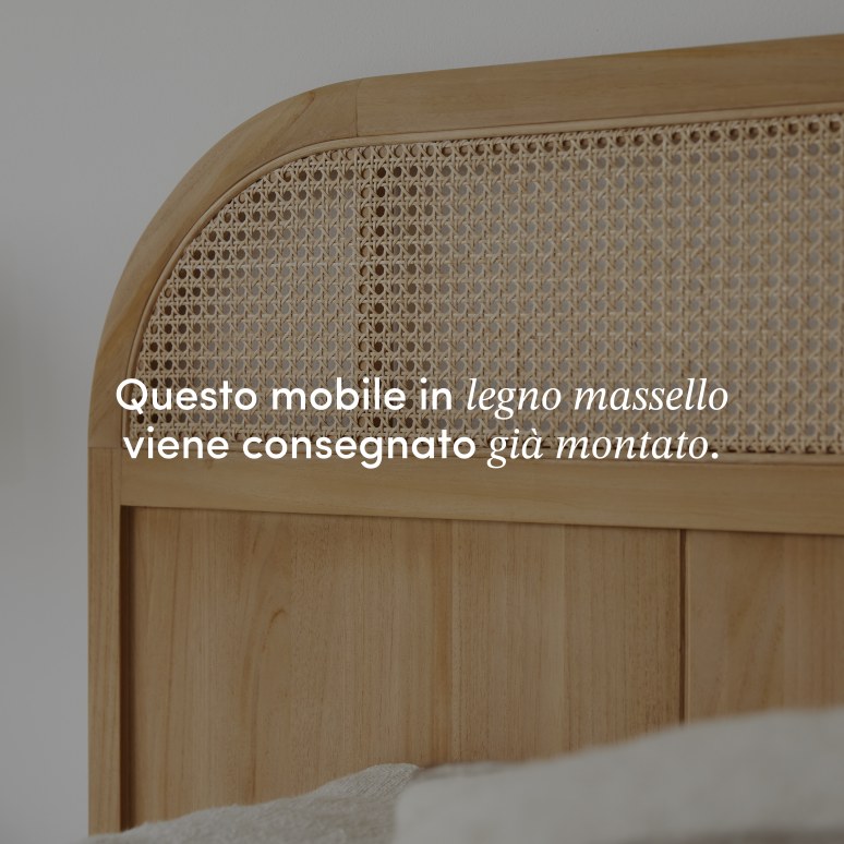 Hector - Testiera in teak massello da 190 cm