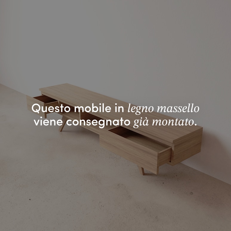 Esmée - Mobile TV in rovere massello 180 cm