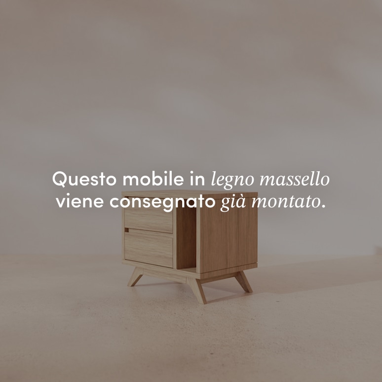 Esmée - Comodino in rovere massello