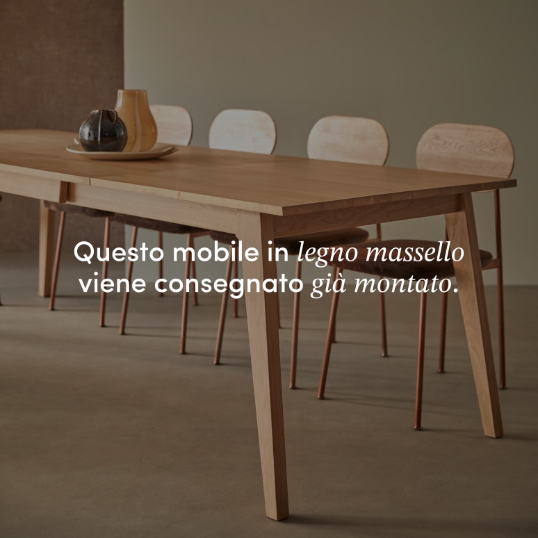 Esmée - Tavolo allungabile in rovere massello per 6-12 persone