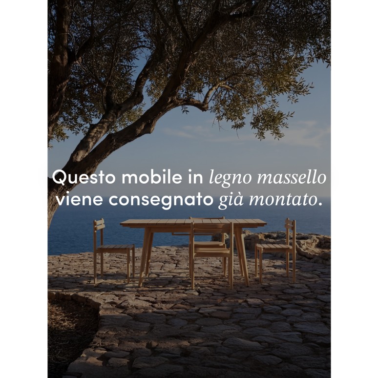 Vadim - Tavolo da giardino allungabile in teak massello per 4-6 persone