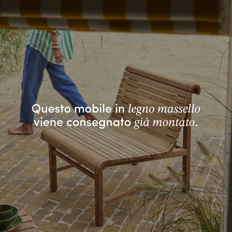 Hélen - Set di mobili da giardino in teak massello riciclato a 2 posti