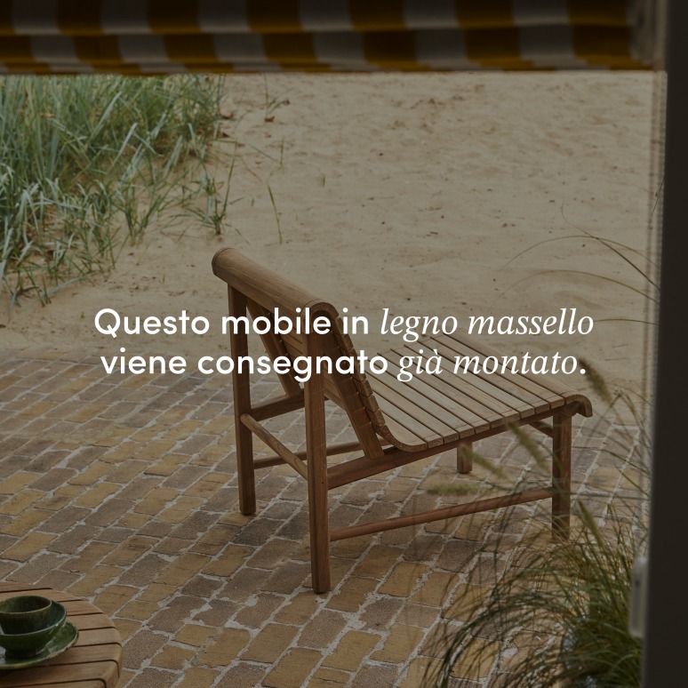 Hélen - Sedia da giardino con braccioli in teak massello riciclato