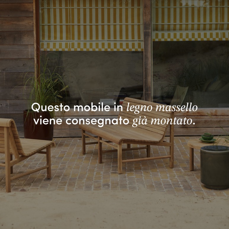 Hélen - Panca da giardino in teak massello riciclato 2 posti