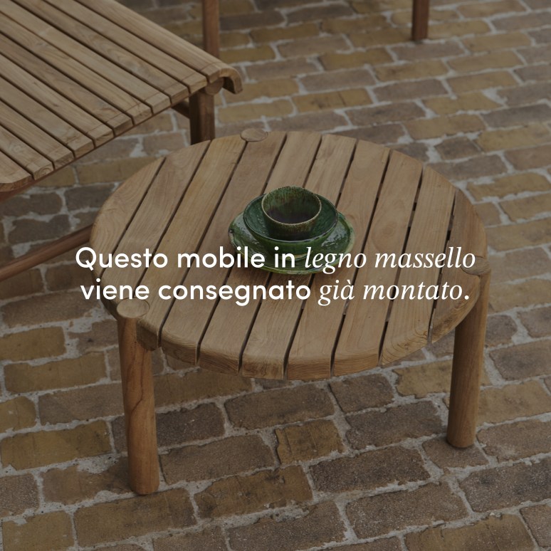 Hélen - Tavolino da giardino in teak massello riciclato