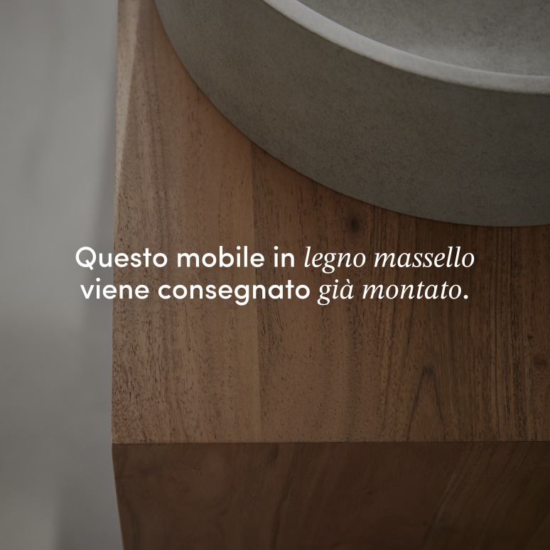 Olga - Mobile da bagno in acacia massiccia 145 cm