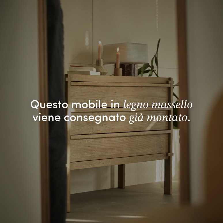 Madi - Cassettiera in olmo massello di recupero
