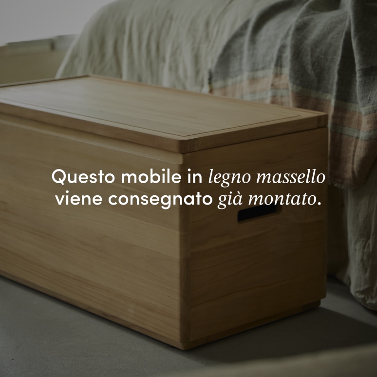 Nino - Baule da ingresso in teak massello