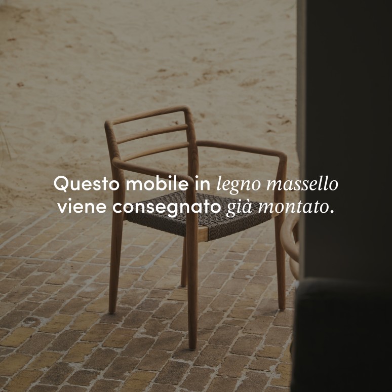 Lily - Poltrona da giardino in teak massello e corda