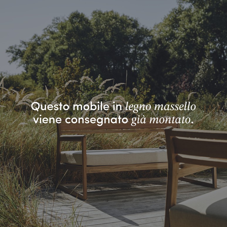 Vasco - Panchina da giardino in teak massello riciclato