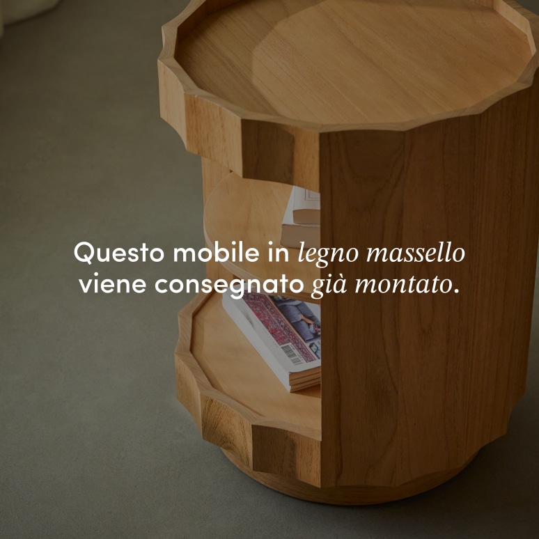 Andréa - Tavolino da divano in legno massello di mindi