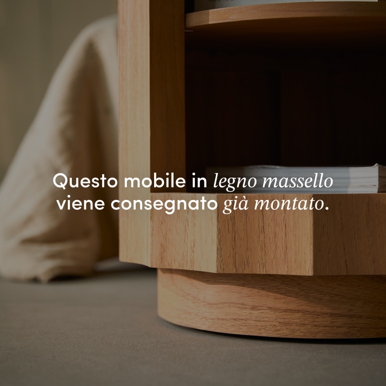 Andréa - Comodino in mindi massello